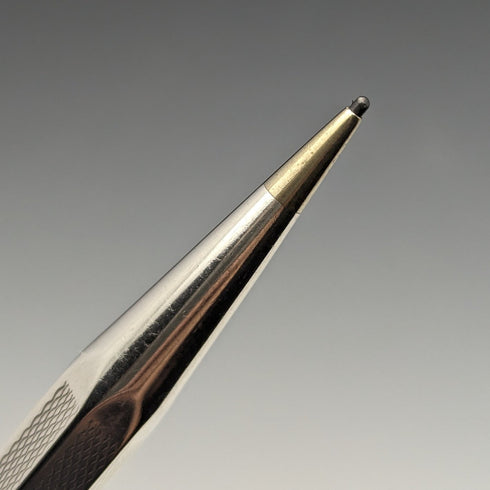 1964 British Vintage Yard O Red Hexagon Sterling Silver Propelled Mini Pencil